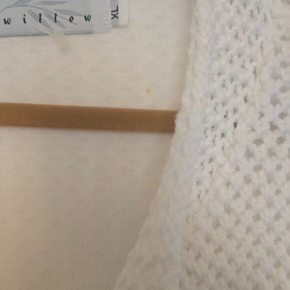 Willow white crochet open front cardigan Size XL NWOT - Picture 5 of 6
